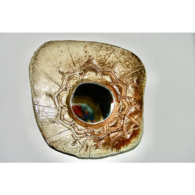 Stoneware Mirror by Bruno H'Dry for Laborne, France, 1960 For Sale - Image 3 of 10