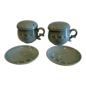 Vintage Korean Celadon Tea Set