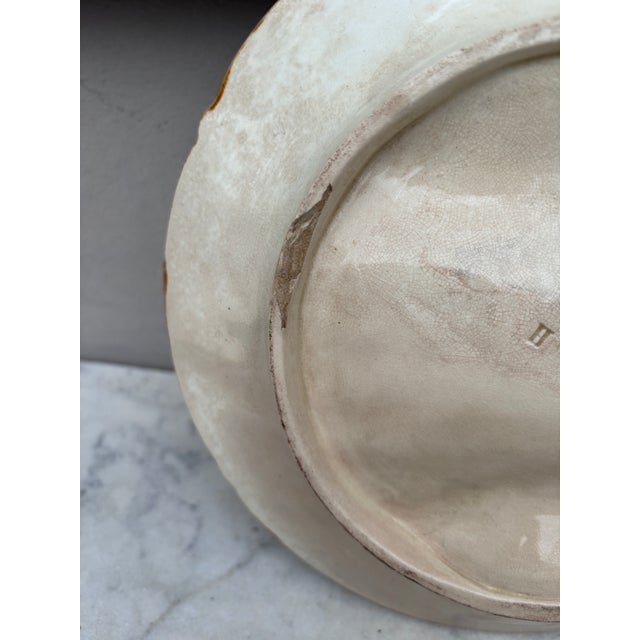 Late 19th Century 19th Century Onnaing French Majolica Asparagus Plate For Sale - Image 5 of 9