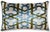 Handmade Velvet Ikat Lumbar Pillow 16x24 | Sky Blue & Olive Trellis For Sale - Image 4 of 6