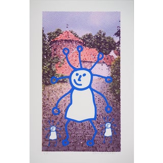Paul Kostabi, Mother and her Children, Giclee Print For Sale
