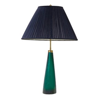 Glass and Fabric Table Lamp by Paolo Venini, 1950s For Sale