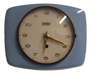 Mid-Century German Wall Clock with Ceramic Case from Hettich, 1950s