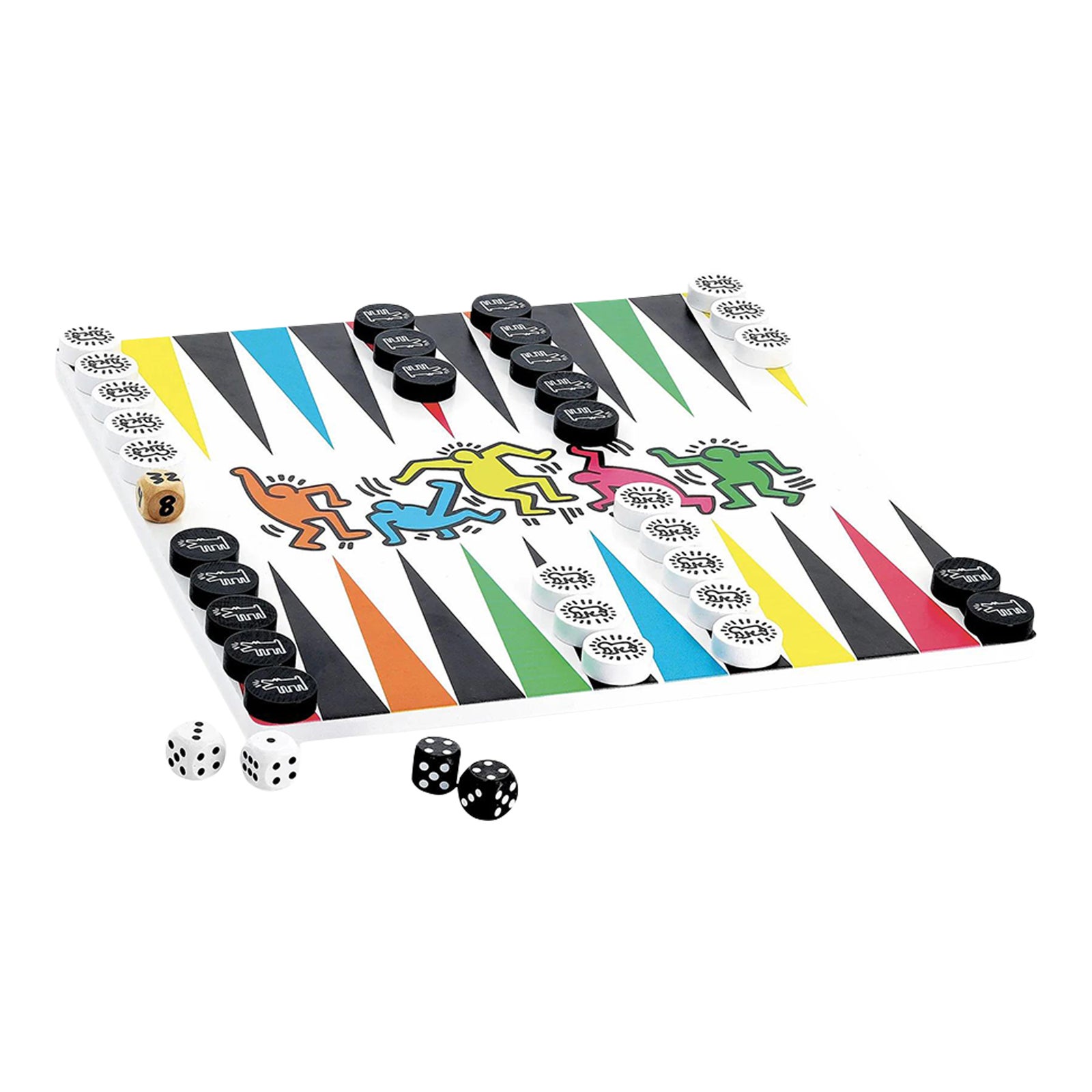 Keith Haring Backgammon Checkers Set Game Art Wood Limited Edition New ...