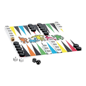 Keith Haring Backgammon Checkers Set Game Art Wood Limited Edition New by Vilac