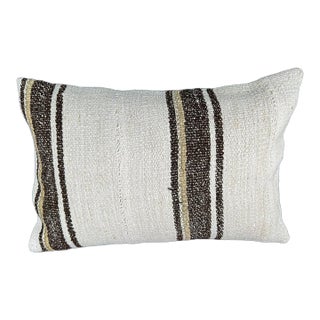 Turkish Hemp Pillow Cushion Natural Beige Brown Pillow Cushion Cover 16 "x 24" For Sale