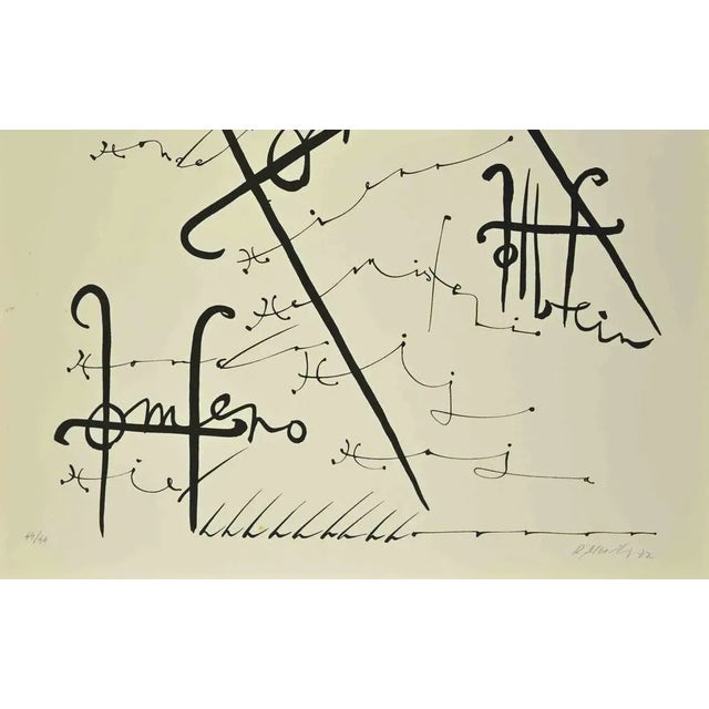Letter H from the Alphabet series is a lithograph realized by Rafael Alberti in 1972. Hand-signed and dated on the lower...