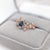 Metal Aaa London Blue Topaz Ring With Earth-Mined Diamond Accents in Solid 14k Gold, Size 6.75 For Sale - Image 7 of 9