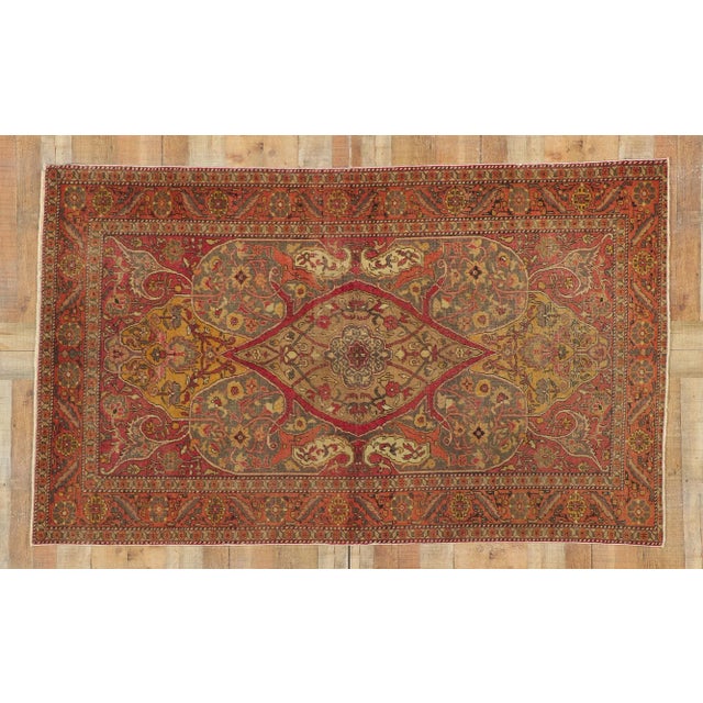 Mid 20th Century Vintage Turkish Sivas Rug - 04'04 X 07'07 For Sale - Image 9 of 10