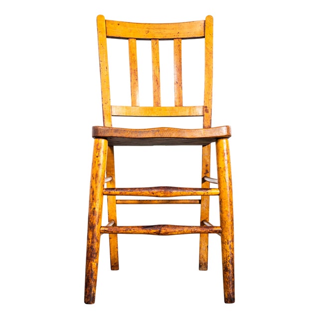 Vintage Elm Chapel Dining Chair, 1940s For Sale