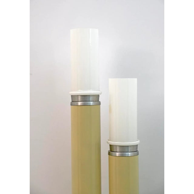 Space Age Floor Lamp in Opaline Glass & Lacquered Metal, 1970s For Sale - Image 6 of 9