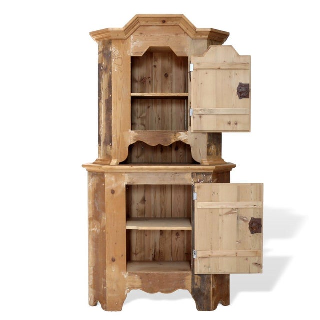 Rustic Antique Fir Cabinet, 2000s For Sale - Image 3 of 4