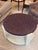 This is a customized 'Anees: Eden Coffee Table' with COM fabric top. 'Aspen Ceruse' wood finish. Overall: 36″ Diameter x...