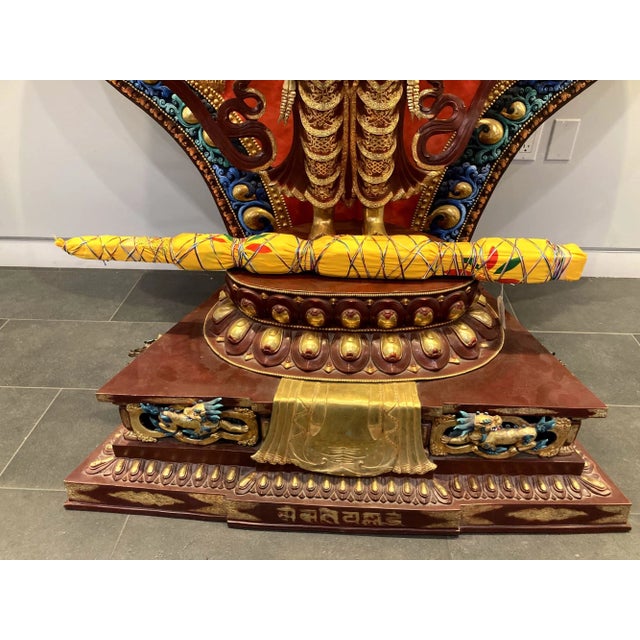 Monumental 88-Inch 24k Gilt Copper Thousand-Armed Avalokiteshvara, Nepal, 1980 For Sale In Palm Springs - Image 6 of 17