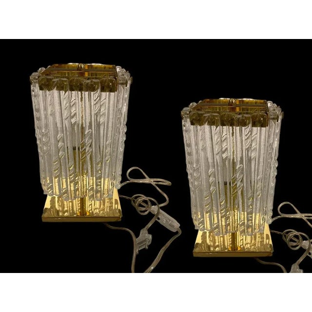 Murano Glass Table Lamps, 1980s, Set of 2 For Sale - Image 3 of 10