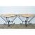 Metal Early 20th Century French Pair of Onyx & Iron Demilune Consoles For Sale - Image 7 of 13