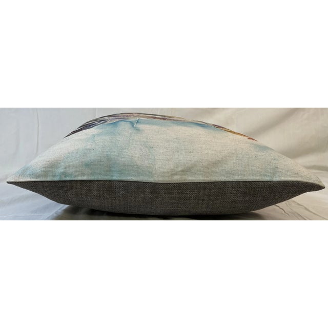 16" Square Decorative Toss Pillow Embellished With the Portrait of an Impressive Hen / Chicken - Made in the U K For Sale - Image 10 of 11