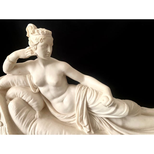 Vintage Sculpture by Amilcare Santini Depicts Pauline Bonaparte Borghese Sister of Napoleon Bonaparte.. For Sale - Image 11 of 17