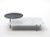 Carrara marble bitop coffee table by Rodolfo Dordoni. Materials: Base in bronze lacquered metal. 2 versions of tops: black...