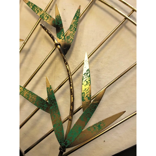 Curtis Jere Curtis Jere Signed Decorative Metal Fan Circa 1987 For Sale - Image 4 of 8