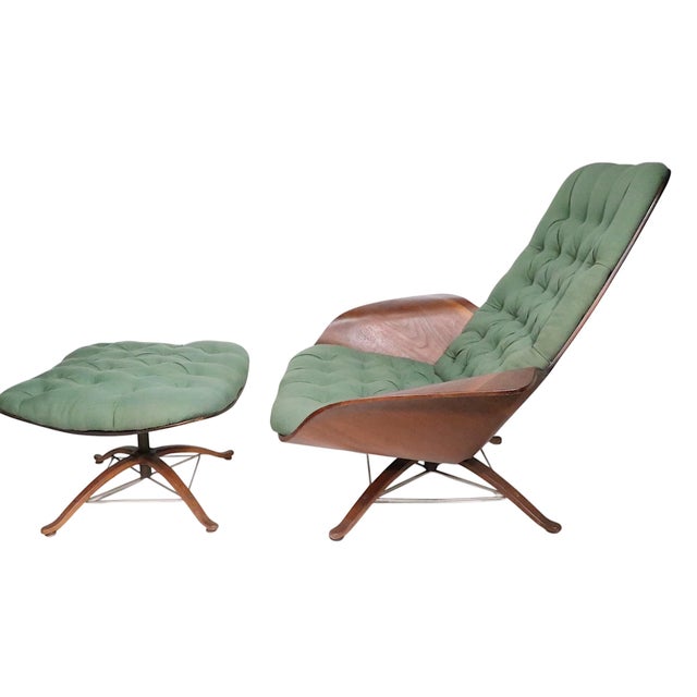 Mid Century Mr. Chair and Ottoman by George Mulhauser for Plycraft For Sale In New York - Image 6 of 18