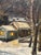 M. L. Jacobson, Winter Landscape with House, 1950s, Oil Painting on Panel, Framed For Sale - Image 8 of 11