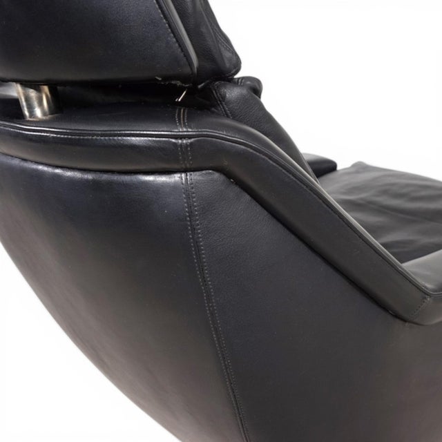ESA 802 Lounge Chair in Black Leather by Werner Langenfeld, 1970 For Sale - Image 4 of 18