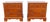 Solid Wood Nightstands End Side Bedside Tables a Pair 6588 For Sale
