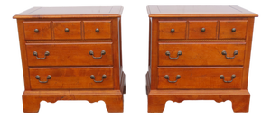 Solid Wood Nightstands End Side Bedside Tables a Pair 6588