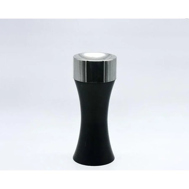 Artemide floor ashtray in painted and chromed metal, design by Emma Gismondi Schweinberger, 1970s. In excellent...