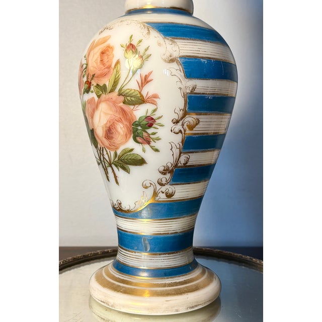 Soapy Opal Crystal Vase by Atelier of Jean-François Robert for Baccarat, 1835 For Sale - Image 12 of 17