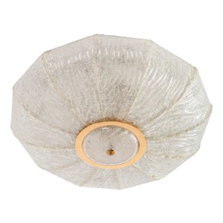 Ceiling Light in Brass and Dew Glass from Barovier and Toso, 1970s For Sale