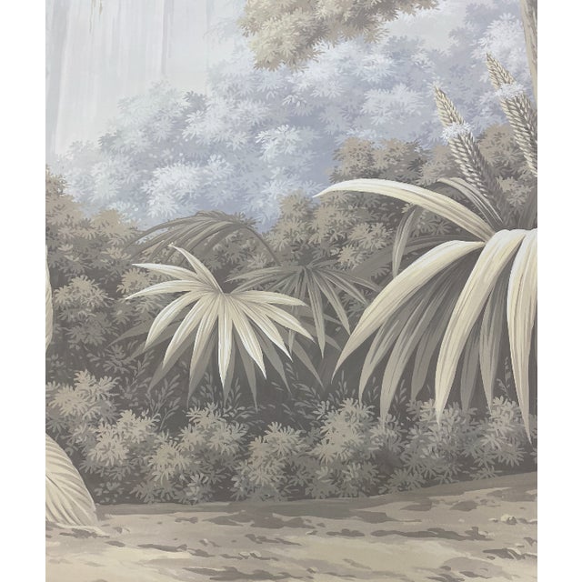 Not Yet Made - Made To Order Tropical Views , Tropical Scenery, Hand-Painted Panoramic Wallpaper For Sale - Image 5 of 9