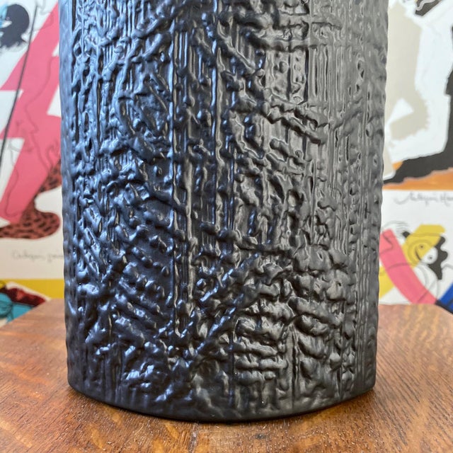 Vintage Rosenthal Black Vase by Martin Freyer For Sale - Image 10 of 12