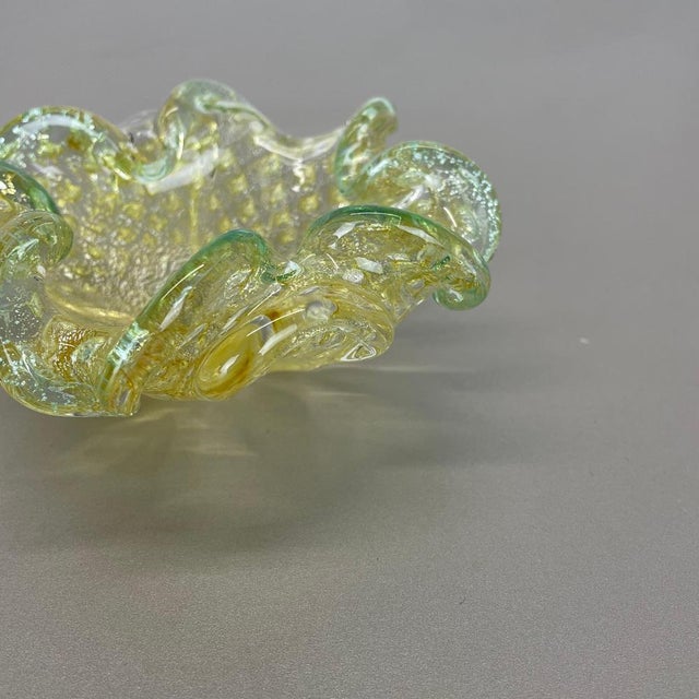 Murano Glass Flakes Bowl or Ashtrayby Barovier & Toso, Italy, 1970s For Sale - Image 10 of 17