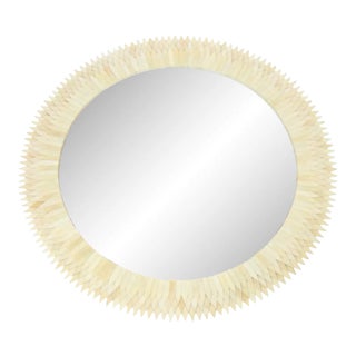 Sunburst Round Bone Inlay Mirror For Sale