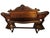 Wood Antique Oak Mantel Topper With Beveled Mirrors & Carved Wood Detailing | Wuthering Heights Aesthetic For Sale - Image 7 of 10