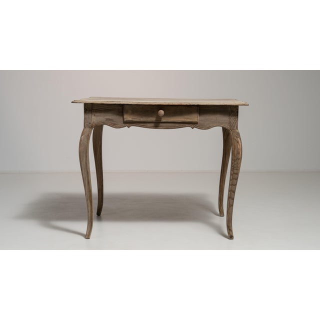 19th Century France Louis XV Antique White Oak Side Table For Sale - Image 10 of 15