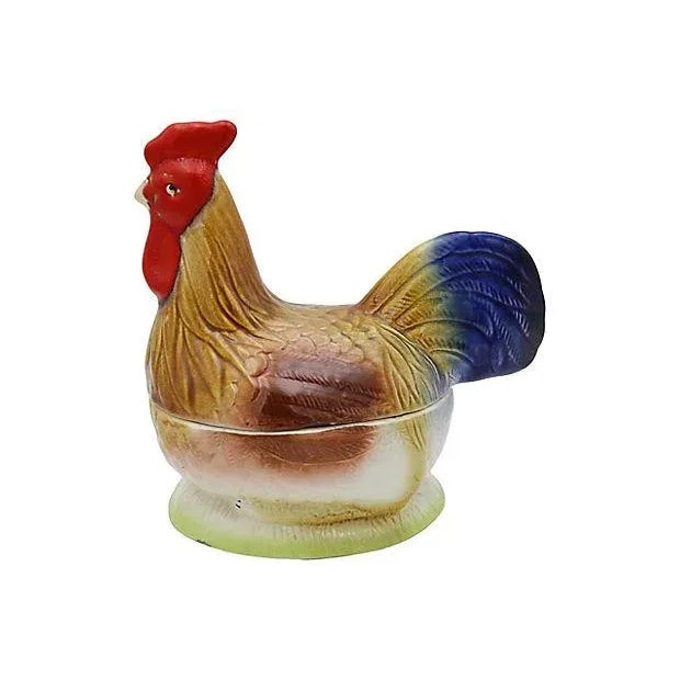 Mid 20th Century Midcentury French Rooster Pâté Tureen For Sale - Image 5 of 5