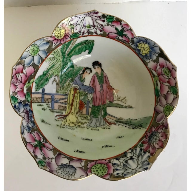 Ceramic Vintage Chinese Famille Rose Porcelain Bowl For Sale - Image 7 of 7