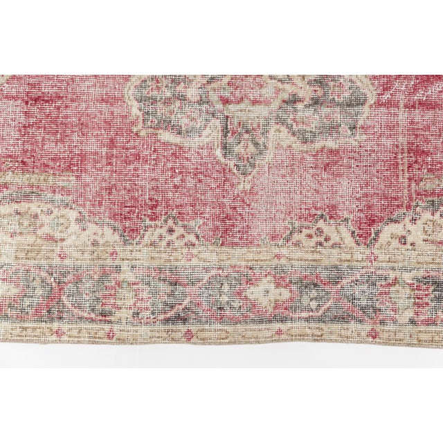 Mid 20th Century Turkish Handknotted Wool Area Rug For Sale - Image 6 of 9