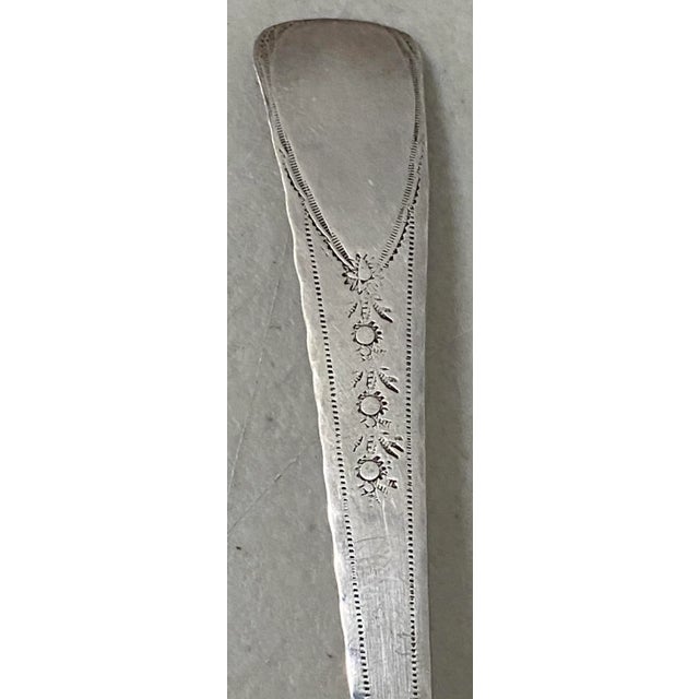 Three Early American Mid 18th Century Etched Sterling Spoons C.1752 For Sale In San Francisco - Image 6 of 8