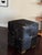 Made Goods Essex Stool in Midnight Hair-on-Hide Patchwork Leather Cube Ottoman Modern Organic Accent Stool For Sale - Image 11 of 12