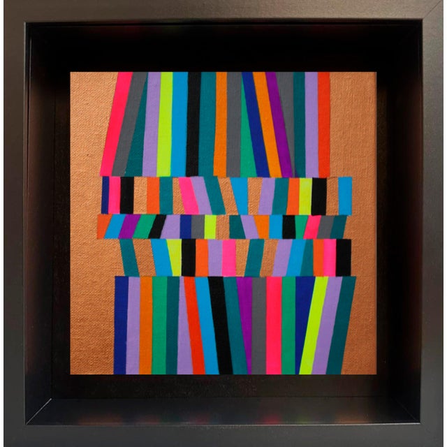 Contemporary Abstract Acrylic on Panel "Weaven 4" by Cristina Ghetti For Sale - Image 4 of 4
