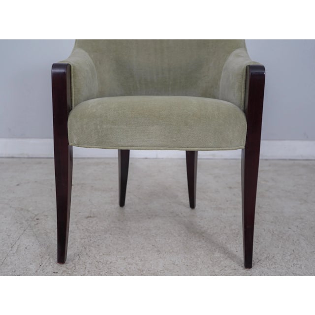 Wood Pair Modern Design Upholstered Host & Hostess Chairs For Sale - Image 7 of 13
