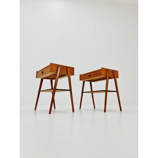 Mid-Century Danish Teak Nightstands, 1960s, Set of 2 For Sale - Image 11 of 12