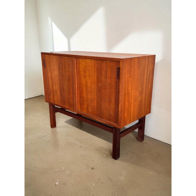 Vintage Danish Teak Sideboard with Sliding Doors, 1960s For Sale - Image 12 of 18