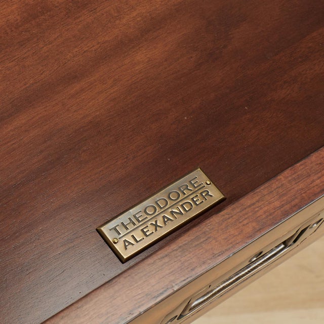 Vintage British Colonial Style Credenza or Chest by Theodore Alexander For Sale - Image 9 of 15