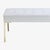 Montage Astor 60" Tufted Brass Bench in Dove Luxe Suede by Montage For Sale - Image 4 of 9
