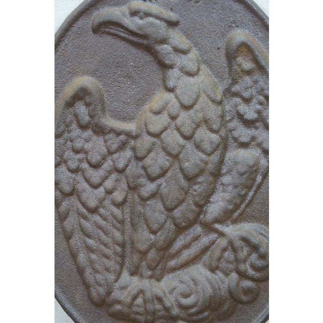 Mid 19th Century Antique Cast Iron Ina Insurance Heraldic Eagle Fire Mark Plaque 1792 11" For Sale - Image 5 of 10